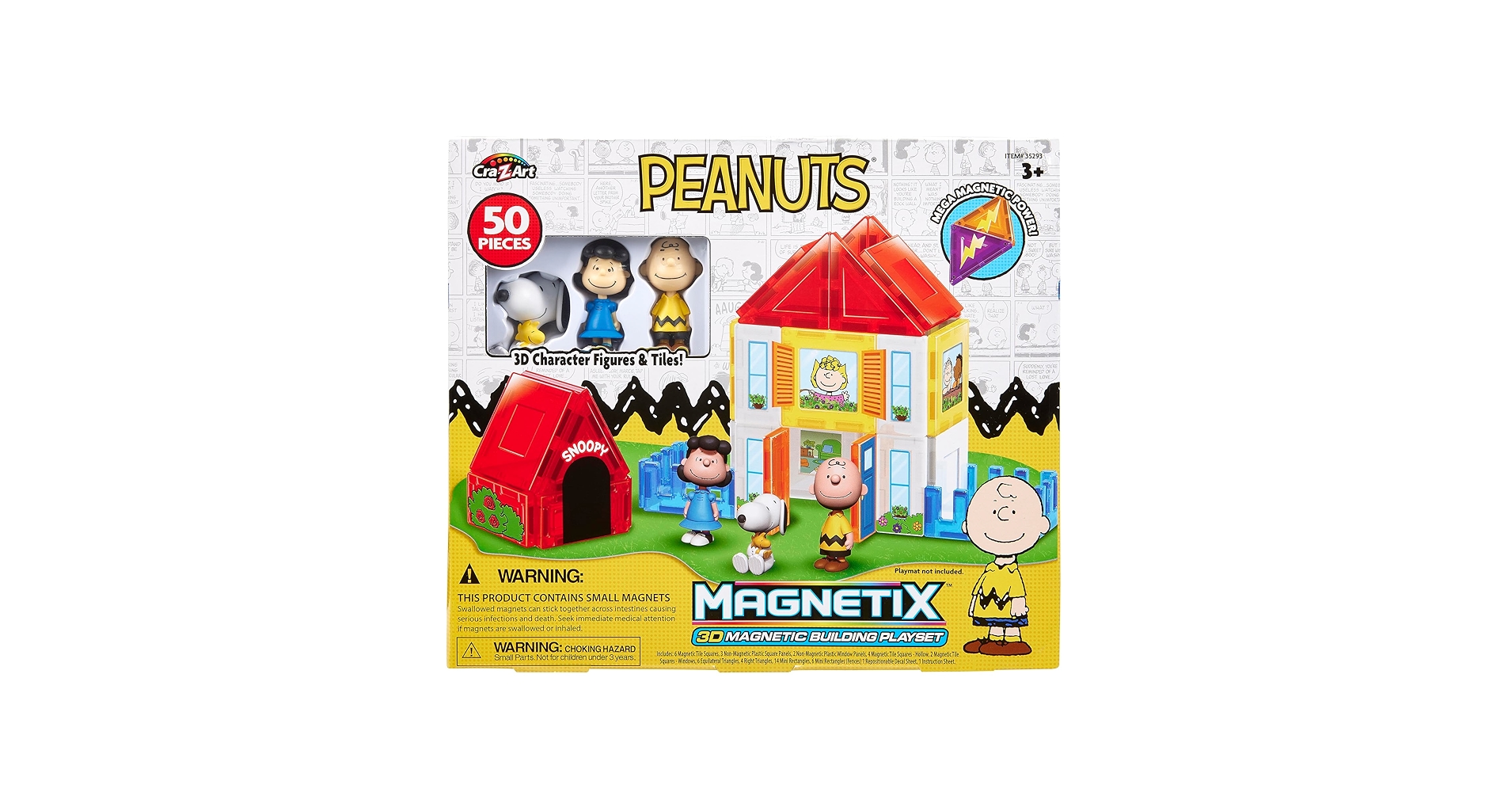 Amazon.com: Cra-Z-Art Magnetix 3D Peanuts Charlie Brown and